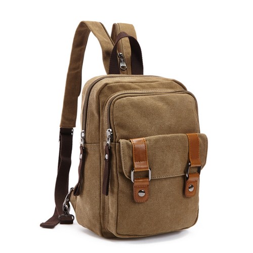 M.G. Canvas Backpack mu8528. Khaki