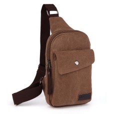 M.G. Canvas Chest Pack mu8583. Coffee