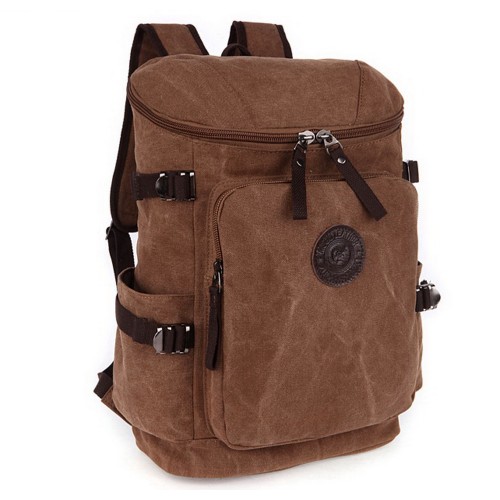 M.G. Canvas Backpack mu8585. Coffee