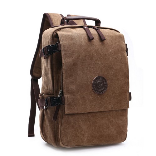 M.G. Canvas Backpack mu8586. Coffee