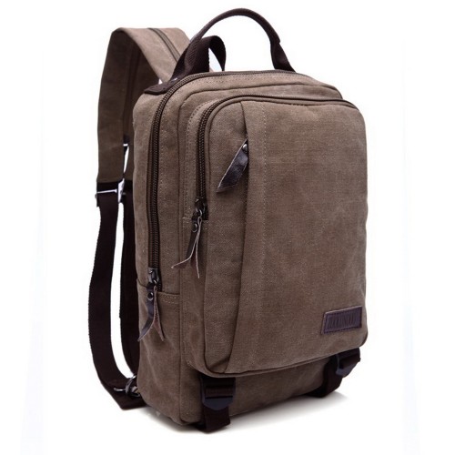 M.G. Canvas Backpack mu8602. Coffee