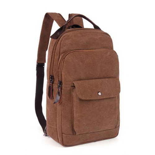 M.G. Canvas Backpack mu8603. Coffee