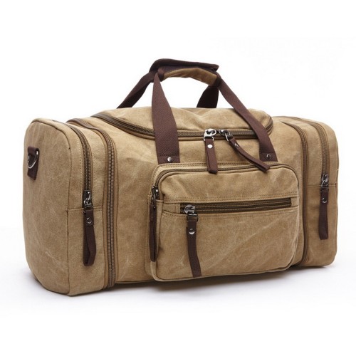 M.G. Canvas Duffle Bag mu8642. Khaki