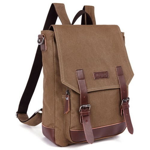 M.G. Canvas Backpack mu8653. Coffee