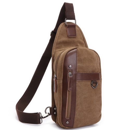 M.G. Canvas Chest Pack mu8667. Coffee