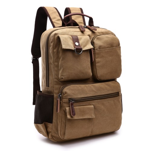 M.G. Canvas Backpack mu8678. Khaki