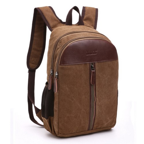 M.G. Canvas Backpack mu8687. Coffee