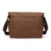 M.G. Canvas Shoulder Messenger Bag mu8802. Coffee