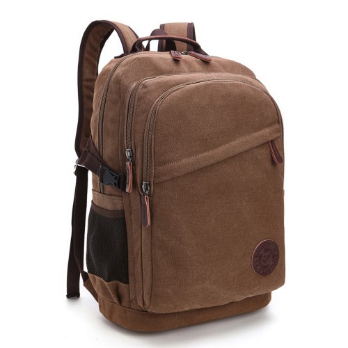 M.G. Canvas Backpack mu8820. Coffee