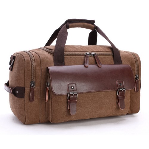 M.G. Canvas Duffle Bag mu8830. Coffee