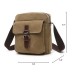 M.G. Canvas Shoulder Messenger Bag mu8840. Khaki