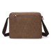 M.G. Canvas Shoulder Messenger Bag mu8843. Coffee