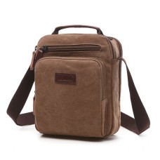 M.G. Canvas Shoulder Messenger Bag mu8844. Coffee