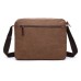 M.G. Canvas Shoulder Messenger Bag mu8847. Coffee