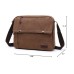 M.G. Canvas Shoulder Messenger Bag mu8847. Coffee