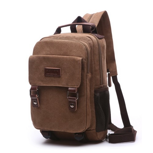 M.G. Canvas Backpack mu8853. Coffee