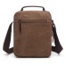 M.G. Canvas Shoulder Messenger Bag mu8858. Coffee