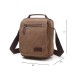 M.G. Canvas Shoulder Messenger Bag mu8858. Coffee